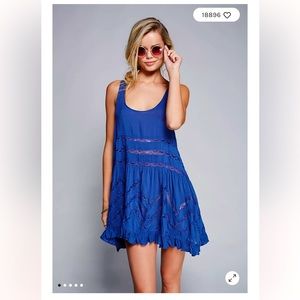Free People Voile and Lace Intimately dress navy blue - Size M Boho